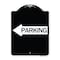 Signmission Parking With Left Arrow Heavy-Gauge Aluminum Architectural Sign, 24" x 18", BW-1824-24372 A-DES-BW-1824-24372 - alternate 1